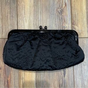 Black Beaded Clutch Small Bag  Evening Bag Express Shiny Formal New